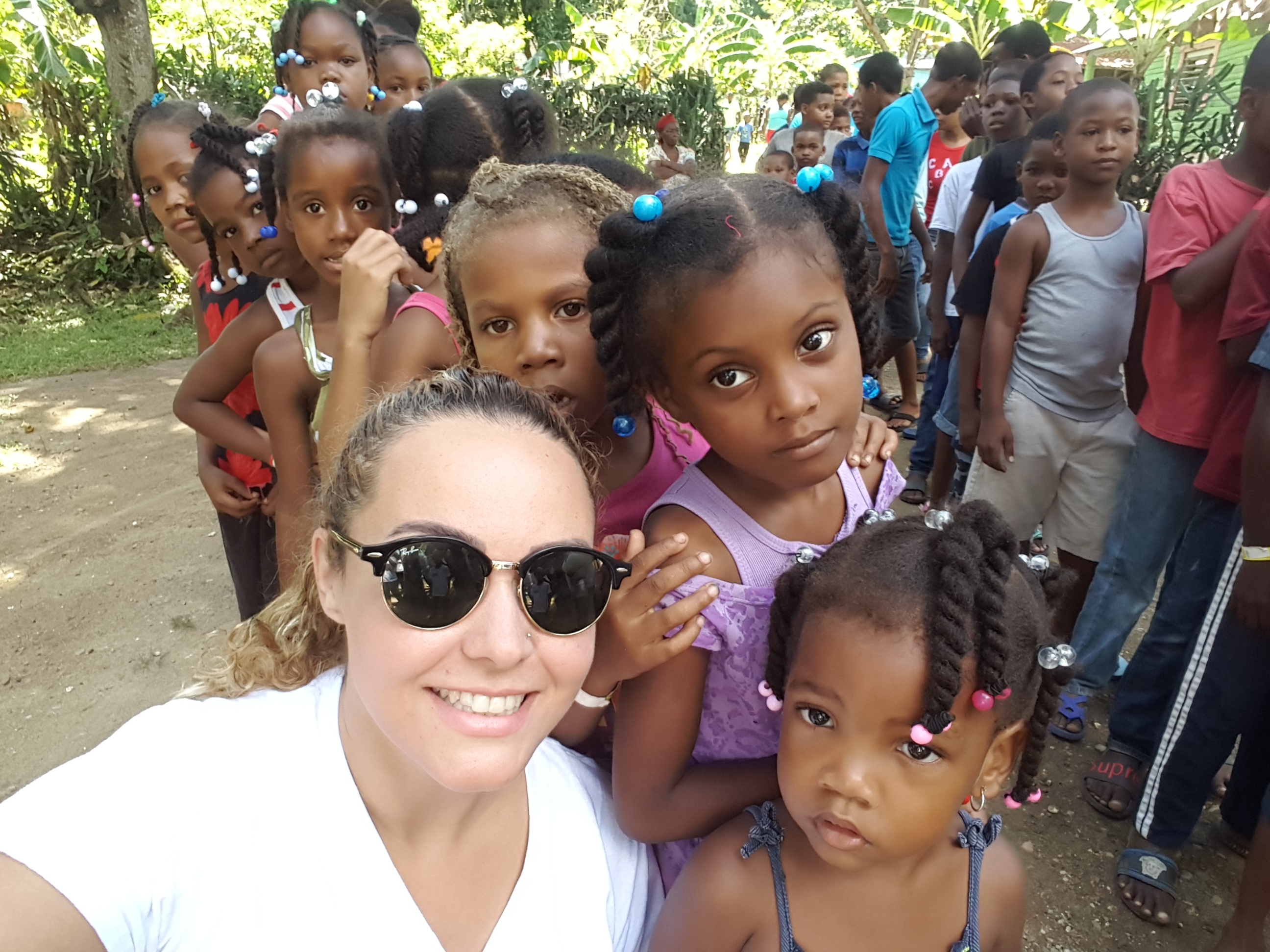 selfie with children